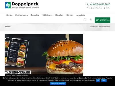 Website von Doppelpack Handels GmbH