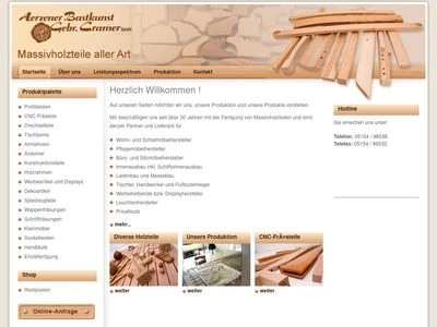 Website von Aerzener Bastkunst Gebr. Cramer GmbH