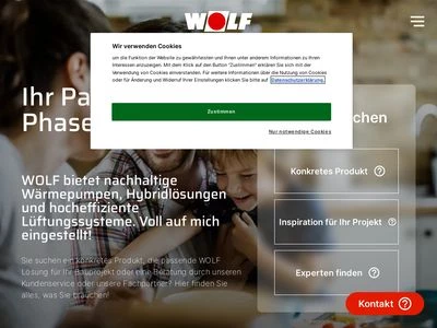 Website von Wolf GmbH