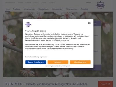 Website von RHEINTACHO Messtechnik GmbH