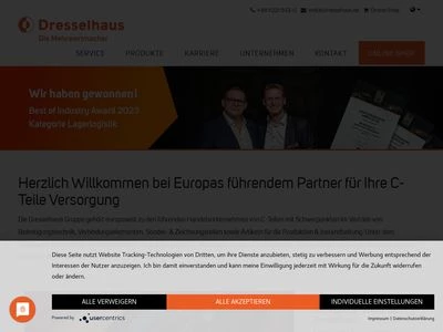 Website von Joseph Dresselhaus GmbH & Co. KG