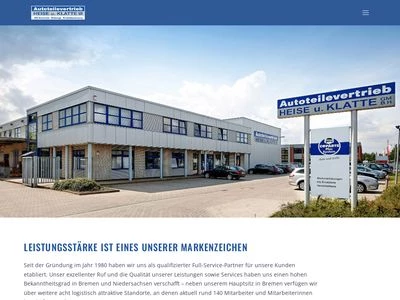 Website von Autoteilevertrieb Heise u. Klatte GmbH
