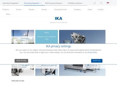 Website von IKA-Werke GmbH & CO. KG