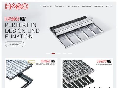 Website von HAGO Bautechnik GmbH