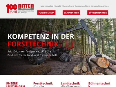 Website von Ritter Maschinen GmbH