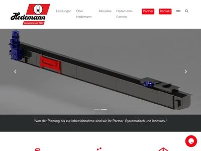 Website von Hedemann Technik GmbH