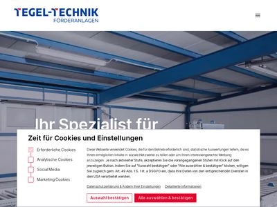 Website von TEGEL-TECHNIK GmbH