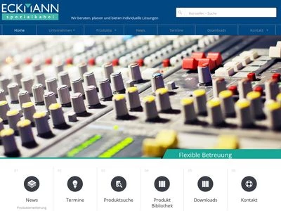 Website von Eckmann Spezialkabel GmbH