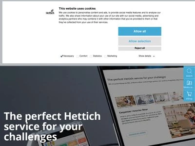 Website von Hettich Holding GmbH & Co. oHG