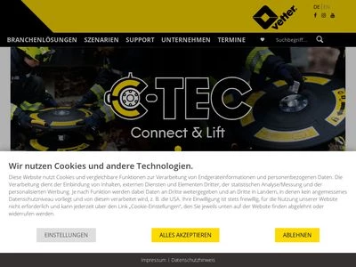 Website von Vetter GmbH