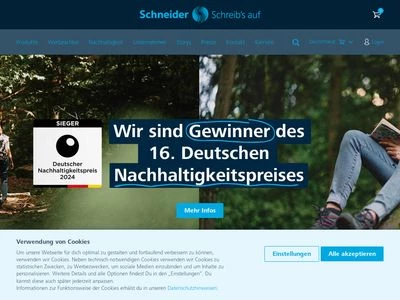 Website von Schneider Schreibgeräte GmbH