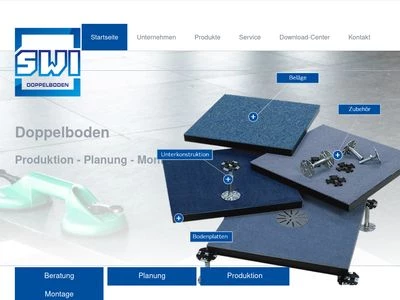 Website von SWI Installationsboden GmbH