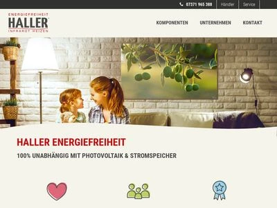 Website von HALLER Energiefreiheit GmbH