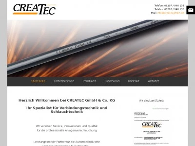 Website von CREATEC GmbH & Co.KG