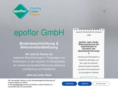 Website von epoflor GmbH