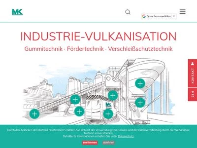 Website von Manfred Kunze GmbH Industrie-Vulkanisation