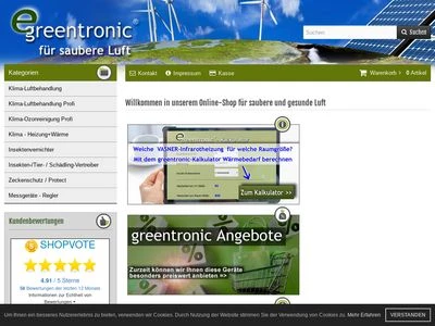 Website von greentronic GmbH