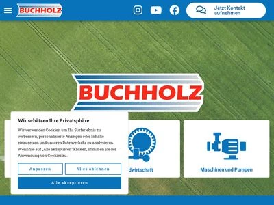 Website von Buchholz Maschinen und Pumpen GmbH