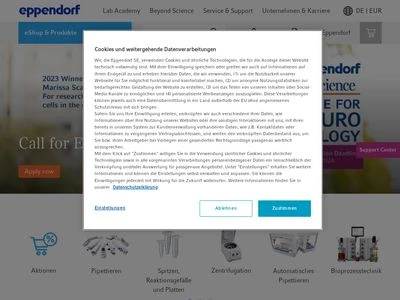 Website von Eppendorf SE