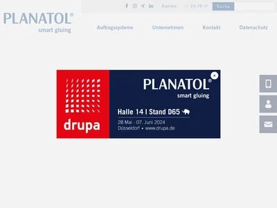 Website von Planatol GmbH