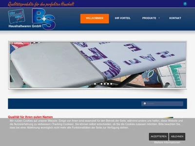 Website von B+S Haushaltwaren GmbH