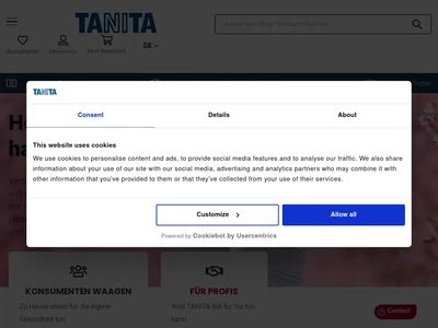 Website von Tanita Deutschland