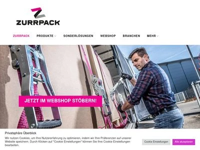 Website von ZURRPACK GmbH
