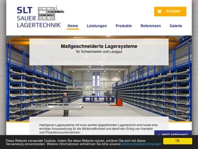Website von Sauer Lagertechnik GmbH