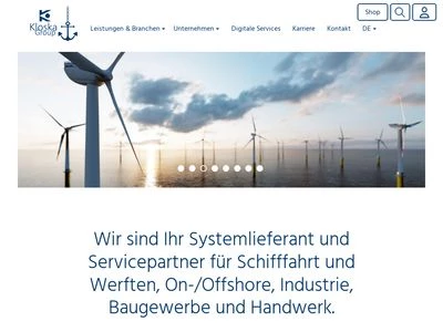 Website von Kloska Management GmbH