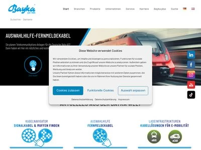 Website von Bayerische Kabelwerke AG