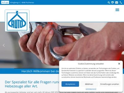 Website von Ruto Seile-Ketten GmbH