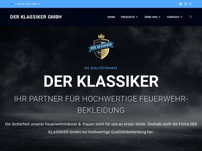 Website von Der Klassiker Bekleidung GmbH