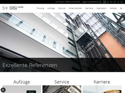 Website von Aufzugswerke Schmitt + Sohn GmbH & Co. KG