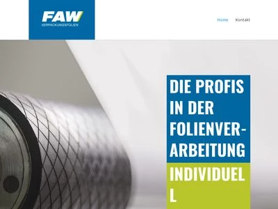 Website von FAW Verpackungsfolien GmbH