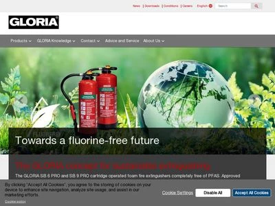 Website von GLORIA GmbH
