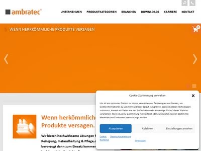 Website von Ambratec GmbH