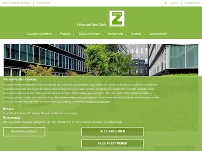 Website von ZinCo GmbH