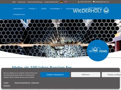 Website von VINCENZ WIEDERHOLT GmbH