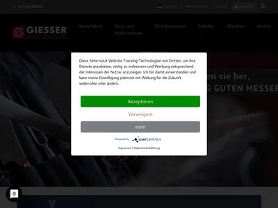 Website von Johannes Giesser Messerfabrik GmbH