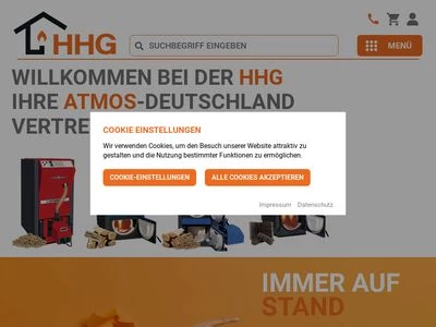 Website von HHG Haustechnik Handels GmbH