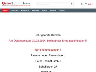 Website von Peter Schmitt GmbH
