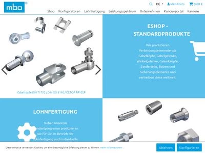 Website von mbo Oßwald GmbH & Co KG