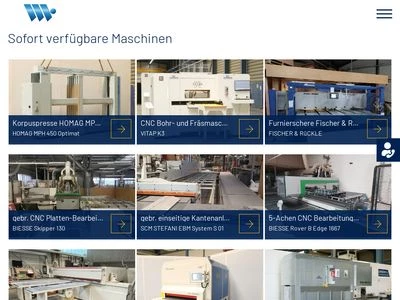 Website von Wehrmann Holzbearbeitungsmaschinen GmbH & Co. KG