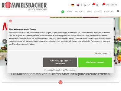 Website von Rommelsbacher ElektroHausgeräte GmbH