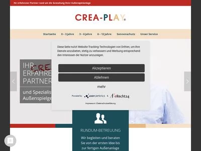 Website von CREA-PLAY GmbH