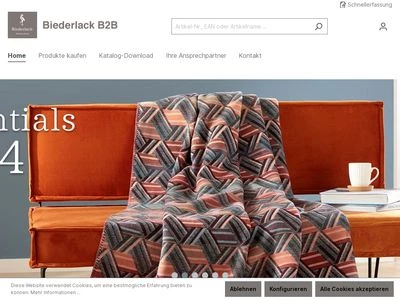 Website von HERMANN BIEDERLACK GmbH + Co. KG