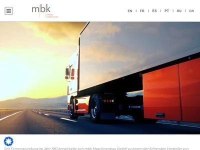 Website von MBK Maschinenbau GmbH