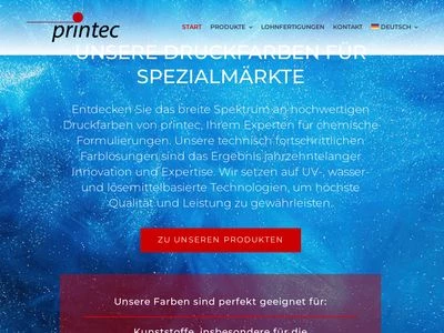 Website von printec GmbH