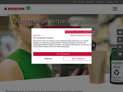 Website von Rovema GmbH