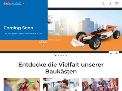 Website von fischertechnik GmbH